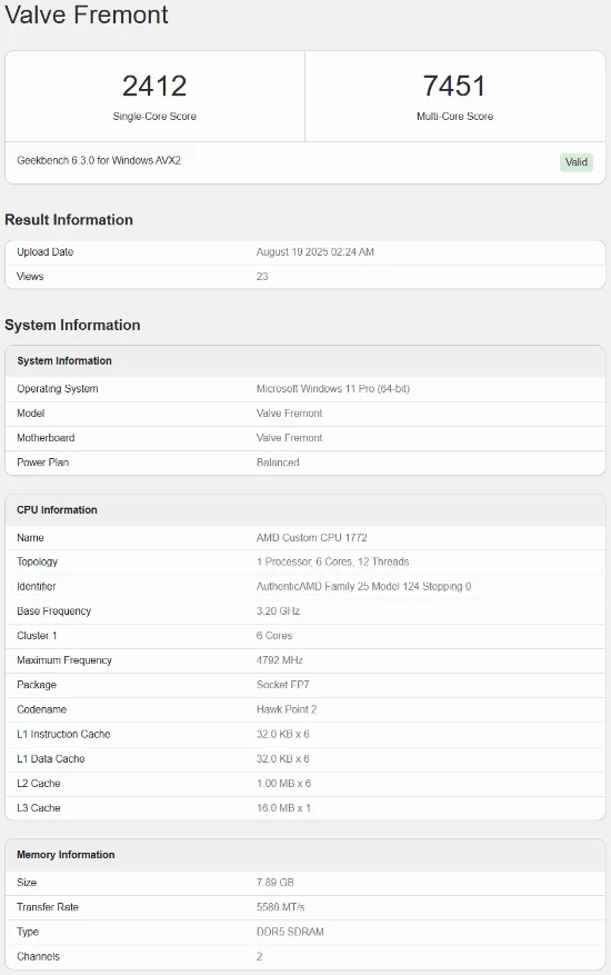 Valve「Fremont」主机配置曝光：6核Zen4+RDNA3新架构性能狂飙